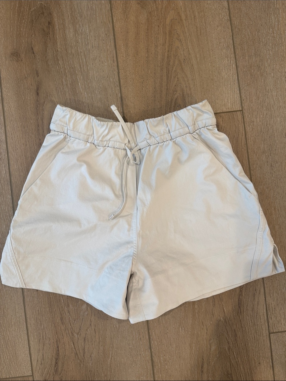 lululemon athletica Light Beige Drawstring Athletic Shorts
